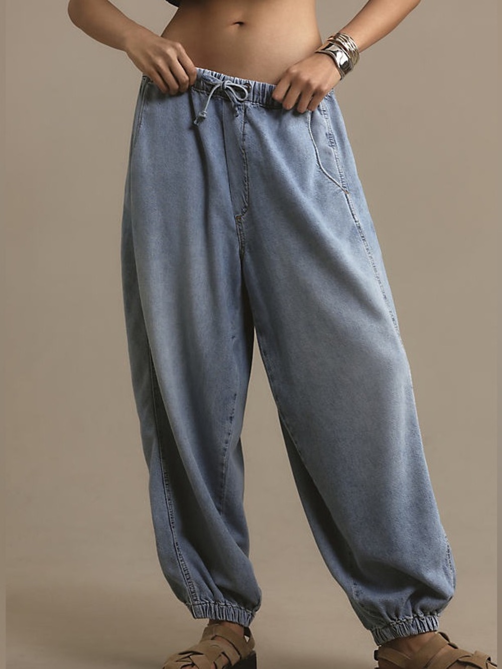 Pilcro Beachy High-Rise Parachute Jeans